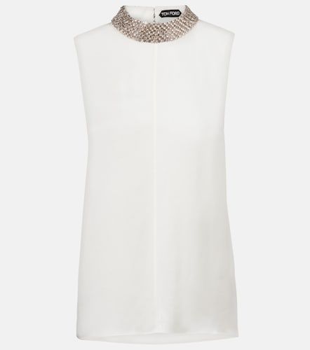 Tom Ford Embellished silk satin top - Tom Ford - Modalova