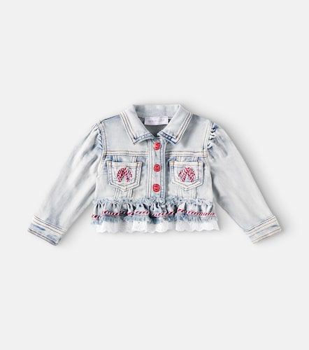 Monnalisa Chaqueta en denim bordada - Monnalisa - Modalova