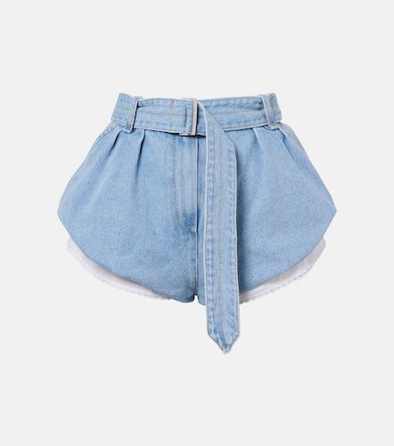 Shorts de denim con cinturón - Magda Butrym - Modalova