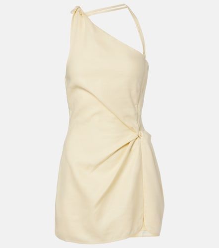 Gathered halterneck linen minidress - SIR - Modalova