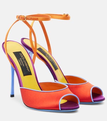 Slingback-Sandalen Keira aus Satin - Dolce&Gabbana - Modalova