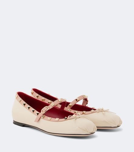 Bailarinas Mary Jane Rockstud de piel - Valentino Garavani - Modalova