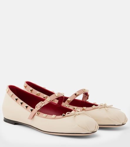 Rockstud leather Mary Jane flats - Valentino Garavani - Modalova