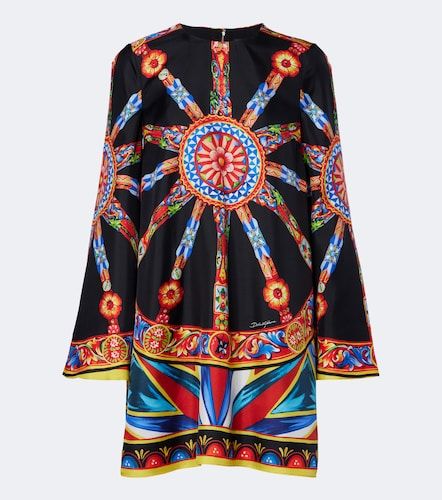 Caftán Carretto de sarga de seda - Dolce&Gabbana - Modalova