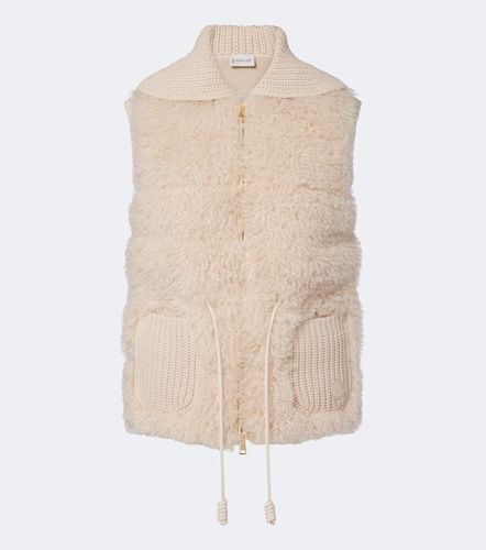 Piumino senza maniche con shearling - Moncler - Modalova