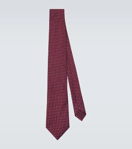 Corbata de jacquard de seda con lunares - Charvet - Modalova