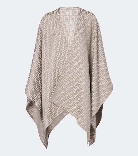 Fendi Poncho FF de lana y seda - Fendi - Modalova