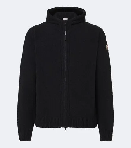 Wool-blend boucle zip-up hoodie - Moncler - Modalova