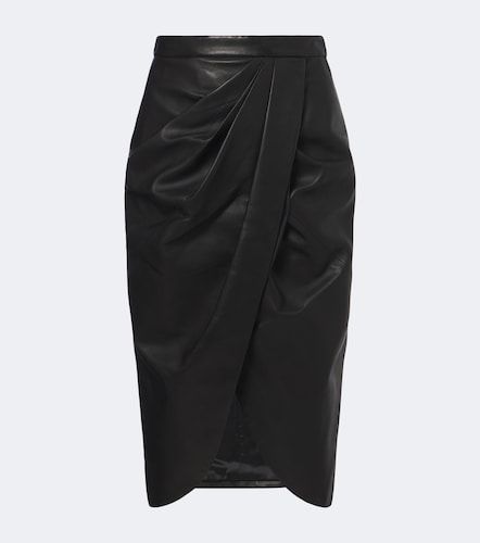 Balmain Midirock aus Leder - Balmain - Modalova