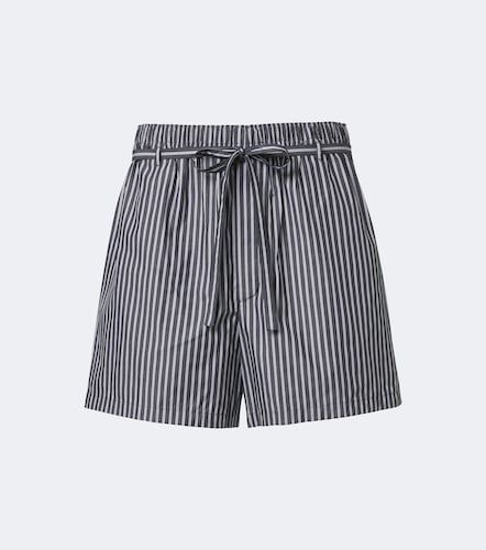 Shorts de popelín de algodón a rayas - Saint Laurent - Modalova