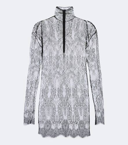 Abito corto in pizzo floreale - Dolce&Gabbana - Modalova