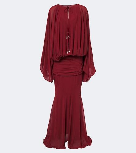 Eulalia gathered chiffon maxi dress - De La Vali - Modalova