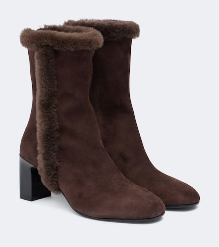Daze shearling-trimmed suede ankle boots - Jimmy Choo - Modalova