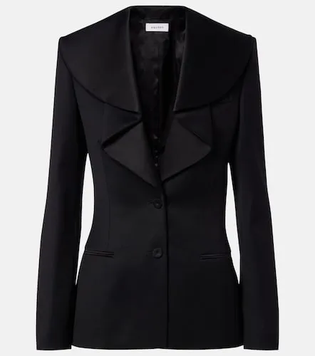 Blazer de lana barathea con satén - McQueen - Modalova