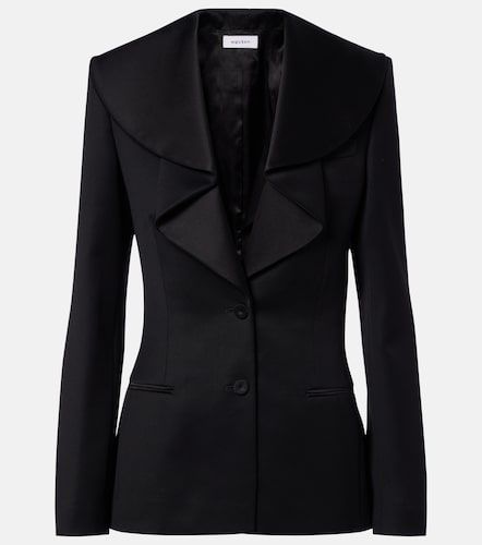 McQueen Satin-trimmed wool blazer - McQueen - Modalova