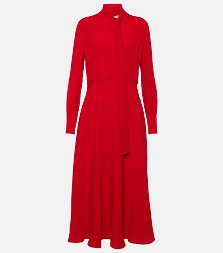 Vestido midi de seda con lazada - Valentino - Modalova