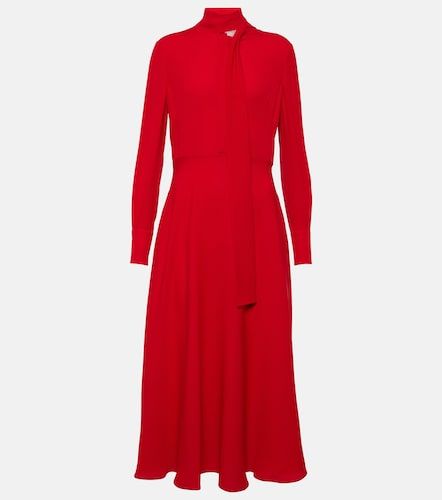 Vestido midi de seda con lazada - Valentino - Modalova