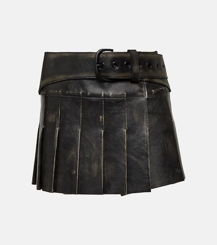 Off-White Pleated leather miniskirt - Off-White - Modalova