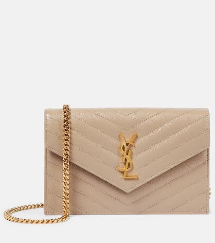 Cassandre matelasse envelope leather wallet on chain - Saint Laurent - Modalova