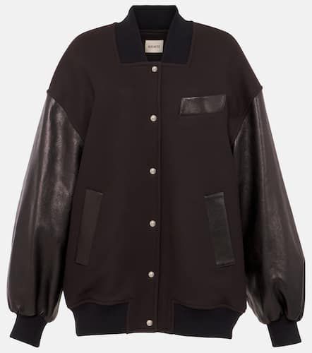 Spencer wool-blend and leather bomber jacket - Khaite - Modalova