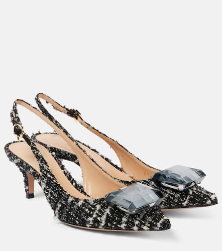 Jaipur 55 bouclÃ© slingback pumps - Gianvito Rossi - Modalova