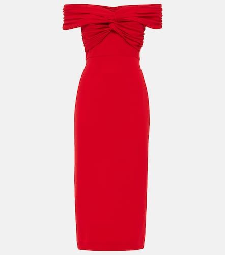 Abito midi in crêpe off-shoulder - Self-Portrait - Modalova