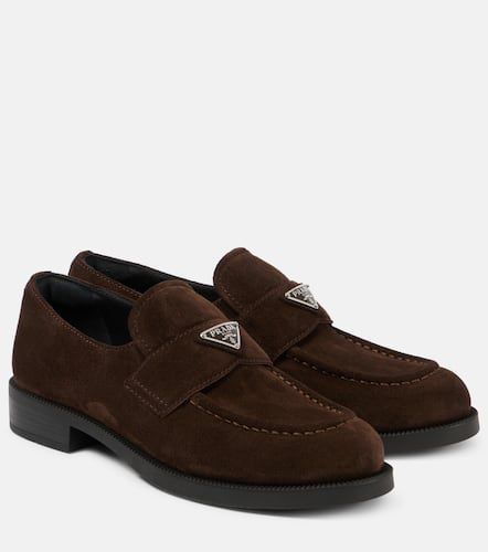 Prada Logo suede loafers - Prada - Modalova