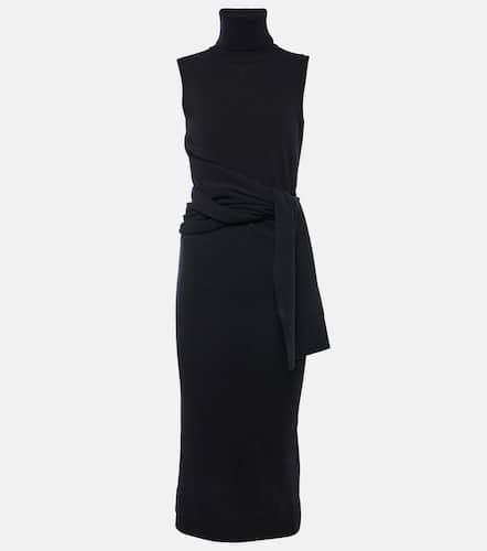 Tie-detail wool-blend midi dress - MM6 Maison Margiela - Modalova