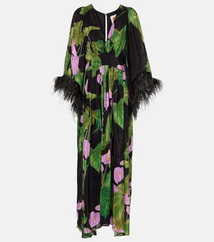 Anthurium floral fringed kaftan - Farm Rio - Modalova