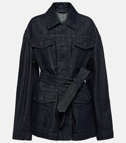 Chaqueta de denim con cinturón - Dries Van Noten - Modalova