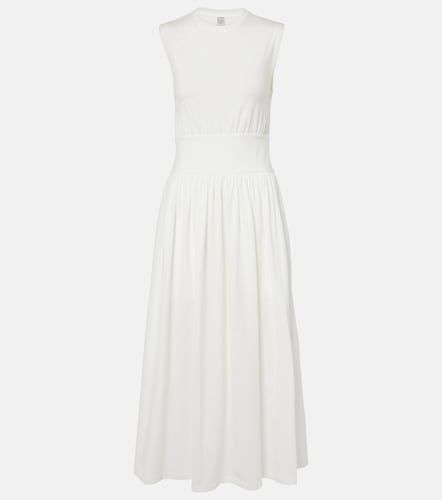 Vestido midi en jersey de algodón - Toteme - Modalova