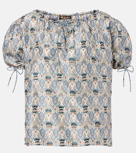 Top Rose de mangas abullonadas estampado - Loro Piana - Modalova