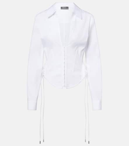 Mugler Cotton-blend bustier top - Mugler - Modalova