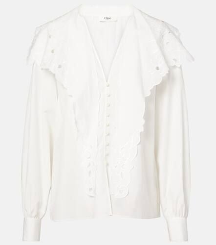 ChloÃ© Broderie anglaise cotton poplin blouse - Chloe - Modalova