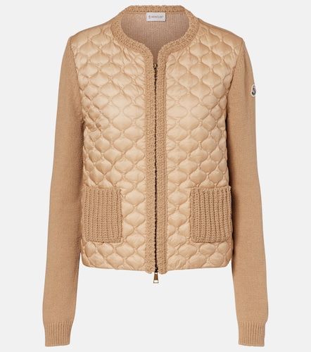 Cárdigan con paneles de plumas - Moncler - Modalova