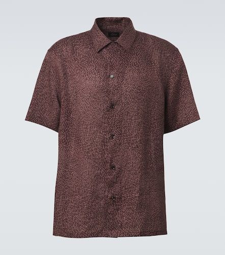 Camicia bowling in lino con stampa - Brioni - Modalova