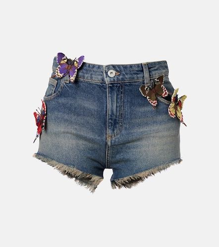 Blumarine Bestickte Jeansshorts - Blumarine - Modalova
