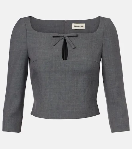 Shushu/Tong Bow-detail cutout top - Shushu/Tong - Modalova