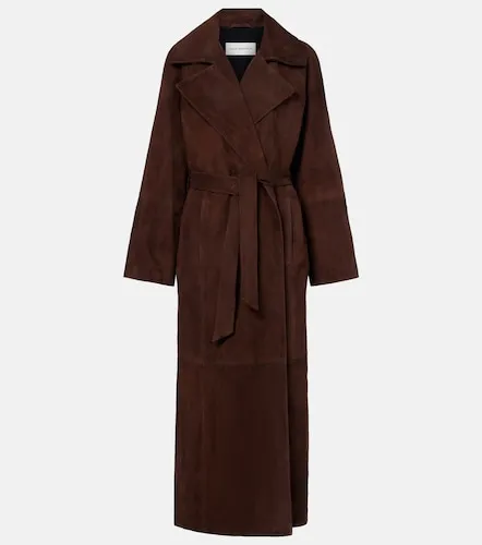 Nour Hammour Althea suede wrap coat - Nour Hammour - Modalova
