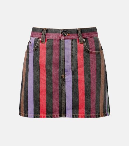 Versace Minifalda de denim a rayas - Versace - Modalova