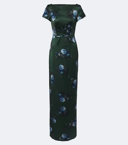 Vestido de fiesta de satén duquesa floral - Erdem - Modalova