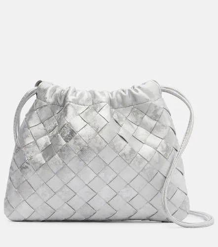 Intrecciato Small metallic leather pouch - Bottega Veneta - Modalova