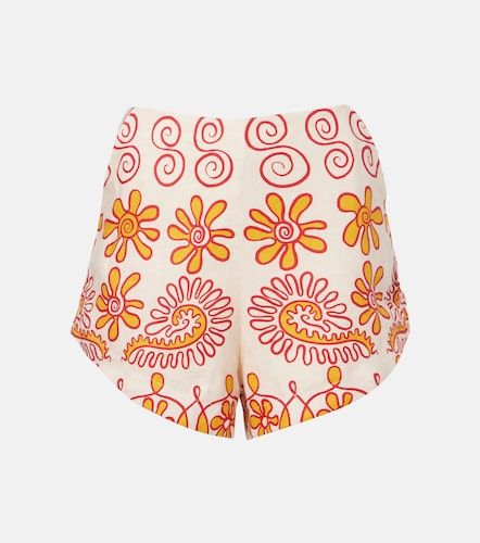 Bahamas printed linen shorts - Cala de la Cruz - Modalova