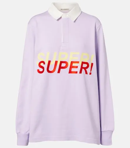 Printed cotton polo sweater - JW Anderson - Modalova