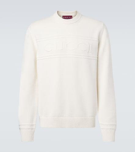 Jersey de algodón y lana con logo - Gucci - Modalova