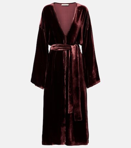 Abito midi in velluto con cintura - Asceno - Modalova