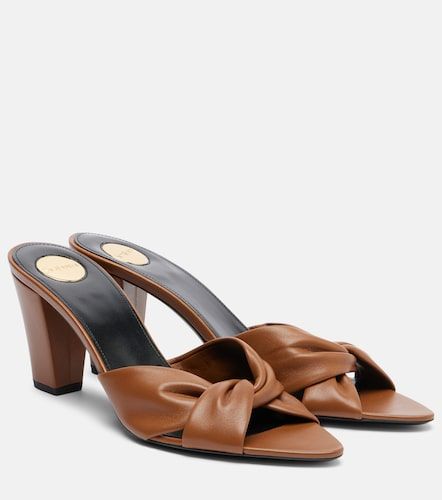 Franciane 75 leather mules - Saint Laurent - Modalova