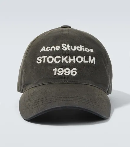 Gorra de algodón con logo bordado - Acne Studios - Modalova
