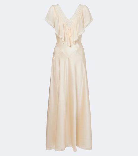 Dôen Vestido midi Léoris de seda con encaje - Doen - Modalova