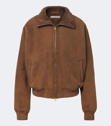 Bomberjacke aus Veloursleder mit Shearling - Acne Studios - Modalova